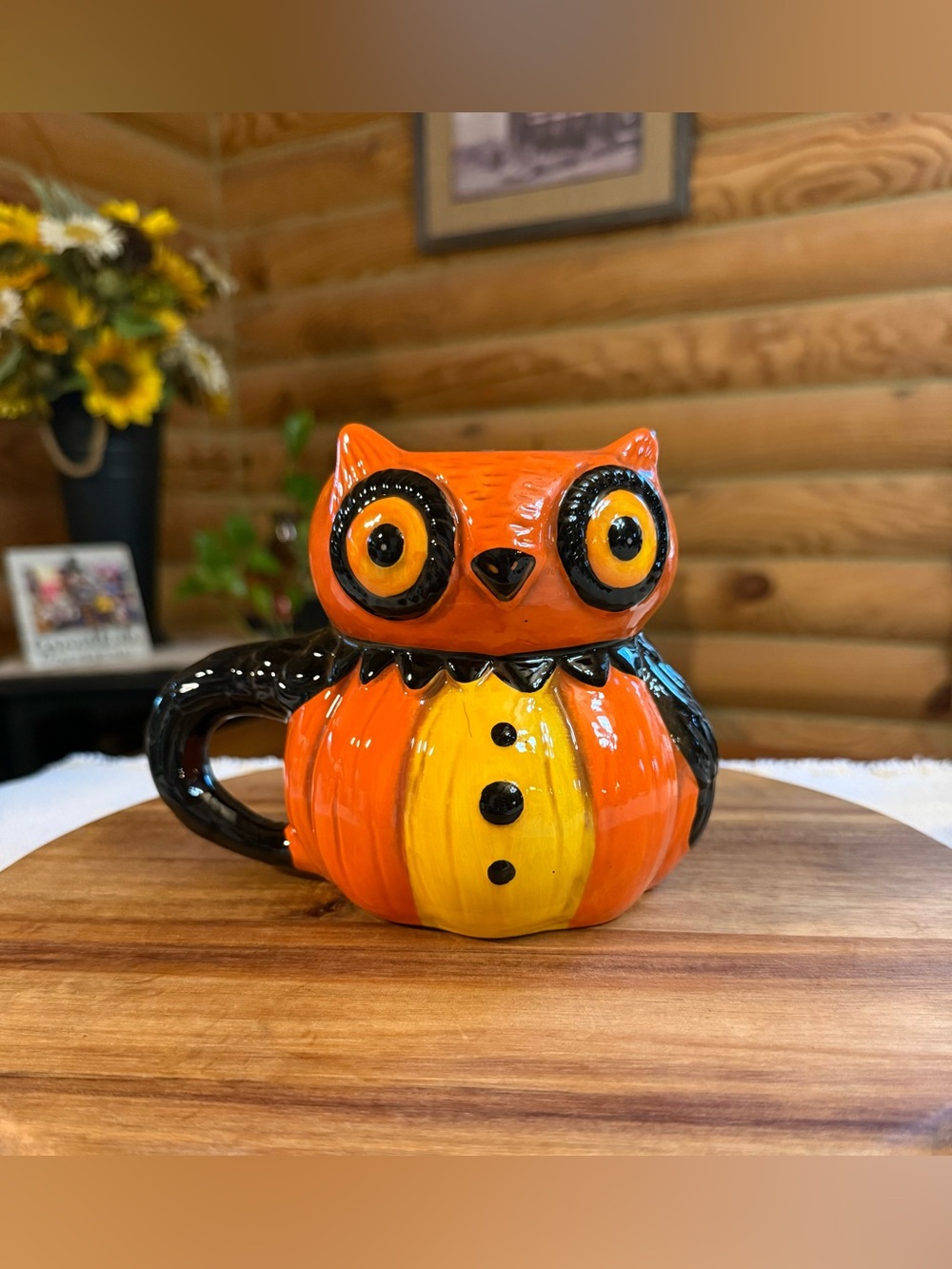 PUMPKIN PEEP HOOT OWL Johanna Parker Halloween Mug